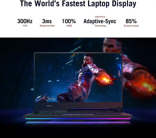Alt view image 4 of 7 - ASUS ROG Strix 15 Gaming Laptop, 15.6" 300Hz IPS Type FHD Display, AMD Ryzen 9 5900HX 8 cores, NVIDIA GeForce RTX 3080 8GB, 32GB DDR4  2TB PCIe SSD, HD camera, Windows 11 Pro