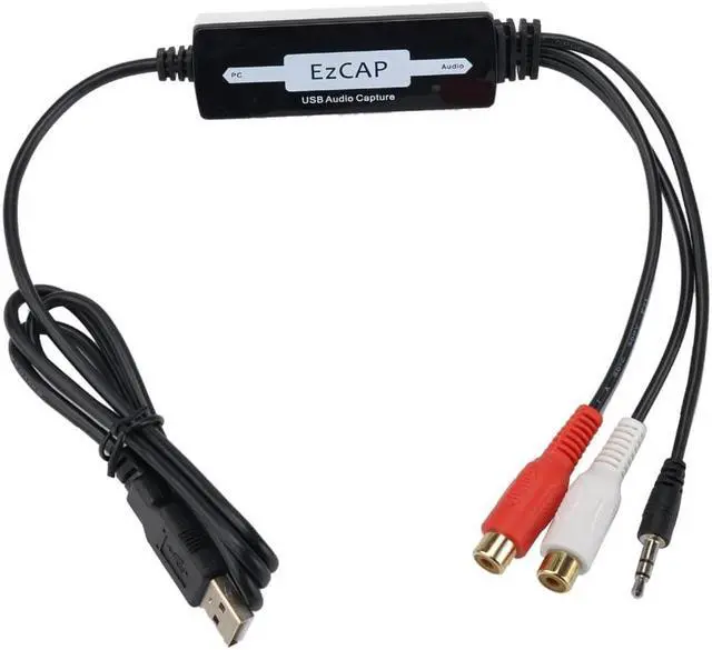Alt view image 2 of 6 - USB 2.0 Audio Capture Card Recorder Vinyl Turntable LP Cassette To CD / MP3 WMA WAV OGG Converter Edit Audio to MP3 Format to PC