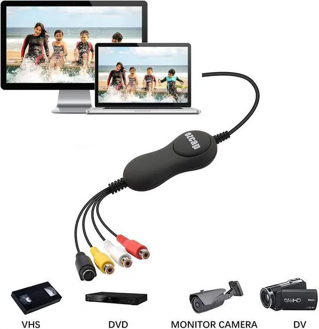 Alt view image 4 of 6 - USB2.0 Video Capture Converter, record analog video from VHS,VCR,DVD Player to digital format, USB output and AV output
