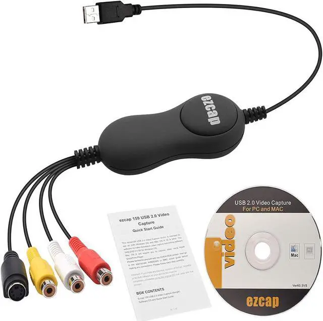 Alt view image 6 of 6 - USB2.0 Video Capture Converter, record analog video from VHS,VCR,DVD Player to digital format, USB output and AV output