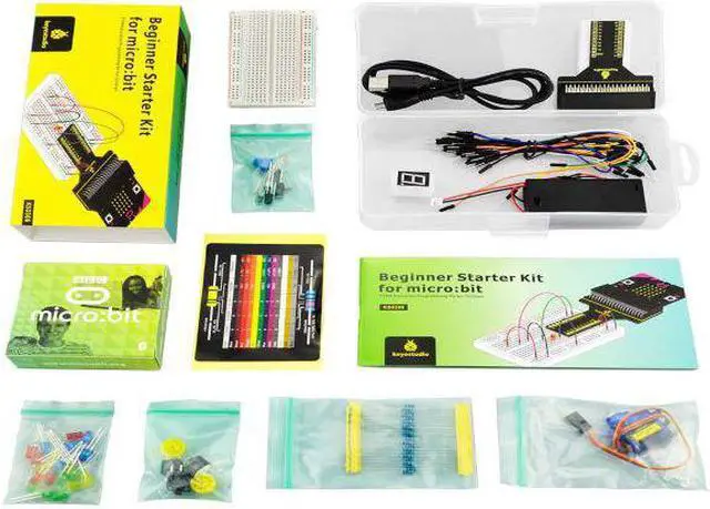 Alt view image 2 of 3 - Microbit Beginnerâs Starter Kit | Resistors, LEDs, Sensors, LED Segment Display | Perfect kids educational toy for boys and girls ages 2 and up | Physical Learning