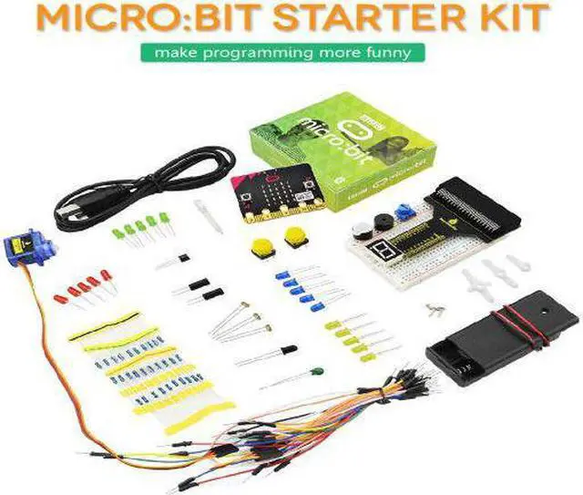 Alt view image 3 of 3 - Microbit Beginnerâs Starter Kit | Resistors, LEDs, Sensors, LED Segment Display | Perfect kids educational toy for boys and girls ages 2 and up | Physical Learning