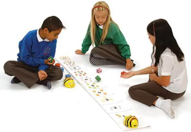 Main image of Bee-Bot and Blue Bot Number Line Mat. Model: FWALKN | Floor playmats for kids Educational Fun Robot mats- Programmable Robot Toys for Kids | Above 3 years