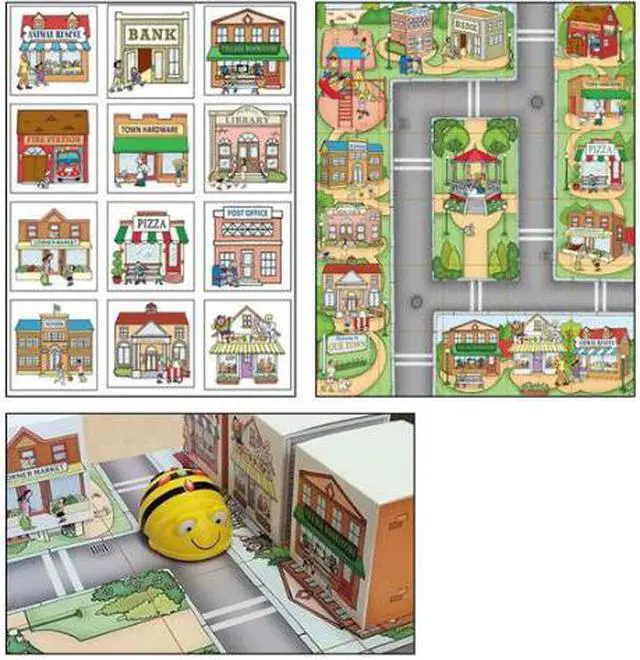 Main image of Bee-Bot & Blue-Bot Community Mat - 3D Community Construction Kit - Experiential Learning for Kids - Learn Coding & Geographical Skills - for 3 Years and Above Children - Perfect Teaching Tool
