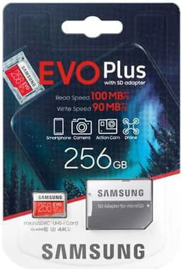 Main image of Samsung EVO Plus 256GB microSDXC UHS-I Memory Card w/ Adapter