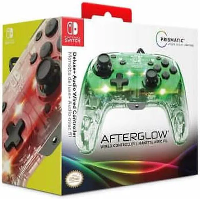 Alt view image 8 of 8 - PDP Afterglow Deluxe+ LED Wired Gaming Controller - Clear 500-132-NA