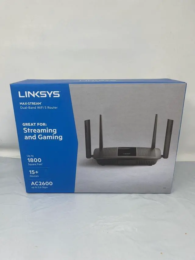 Alt view image 8 of 8 - Linksys AC2600 4x4 MU-MIMO Dual-Band Gigabit Router with USB 3.0 and eSATA (EA8100)