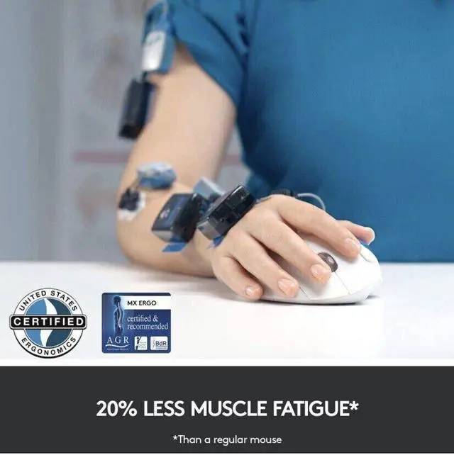 Alt view image 9 of 13 - Logitech 910-005177 MX ERGO Advanced Wireless Trackball for Windows PC and Mac