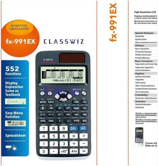 Main image of Fx-991ex Scientific Calculator Black 552 multifunctional plural statistical bases