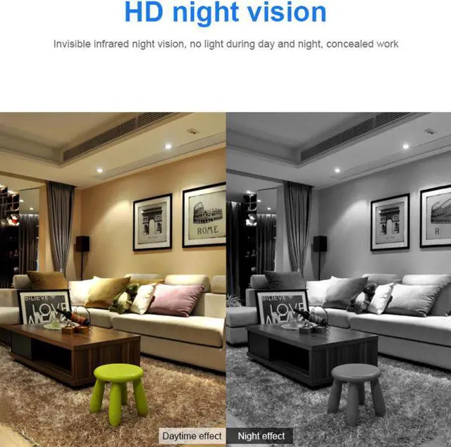 Alt view image 5 of 7 - Mini Spy Camera 1080P Hidden Camera - Portable Small HD Nanny Cam with Night Vision and Motion Detection - Indoor Covert Security Camera for Home and Office - Hidden Spy Cam - Built-in Battery