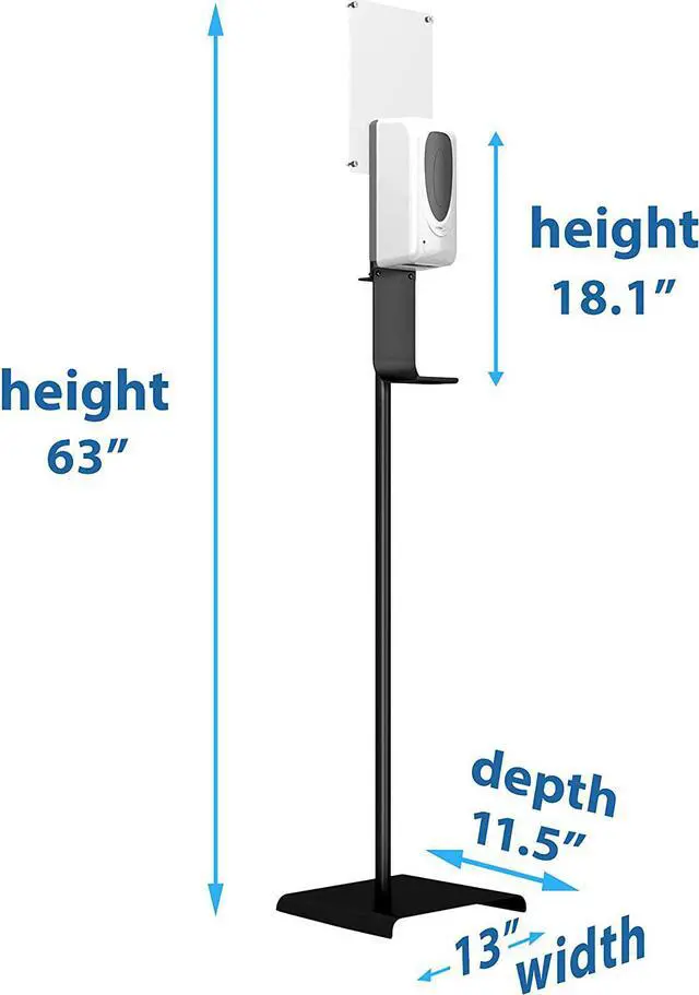 Alt view image 7 of 7 - iTouchless Sensor Sanitizer Dispenser with Floor Stand and Sign Board, 1000 ml Capacity, For Gel, Liquid, Alcohol, Touchless and Automatic for Enhanced Hygiene in Lobbies, Stores, Schools, Healthcare