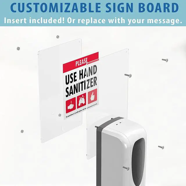 Alt view image 5 of 7 - iTouchless Sensor Sanitizer Dispenser with Floor Stand and Sign Board, 1000 ml Capacity, For Gel, Liquid, Alcohol, Touchless and Automatic for Enhanced Hygiene in Lobbies, Stores, Schools, Healthcare