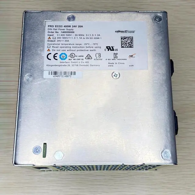 Main image of 1469550000 PRO ECO3 480W 24V 20A DIN-Rail Power Supply 3-Phase Rail Power For Weidmuller