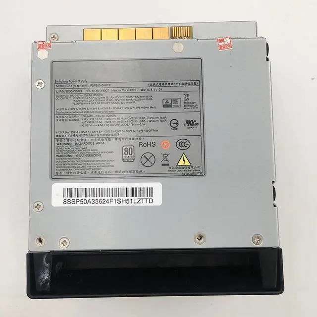 Main image of FSP850-0AWSE P500 P700 P710 850W Workstation Power Supply 54Y8907