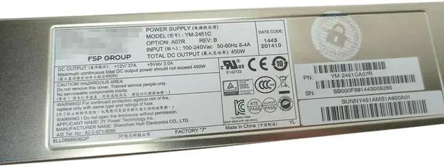 Main image of R525 R512 G2 3Y YM-2451C 36001872 450W