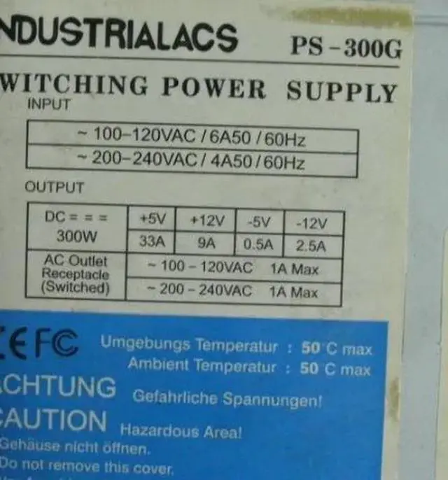 Main image of For INDUSTRIALACS PS-300G Industrial Computer Network Equipment 300W Special AT Power Supply