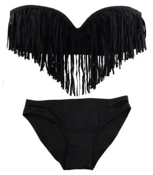 Alt view image 2 of 7 - Fringe Sexy Tassel Bikini Women Swimwear