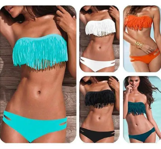 Main image of Fringe Sexy Tassel Bikini Women Swimwear
