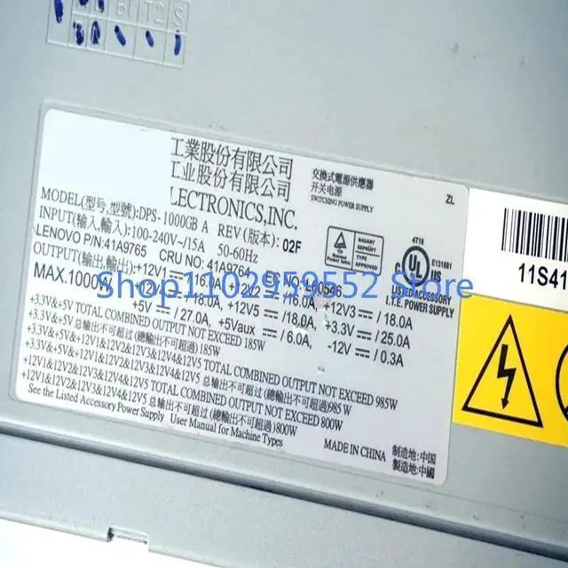 Alt view image 2 of 2 - 1pcs For D10 D20 1000W Power Supply DPS-1000GB A 41A9765 41A9764