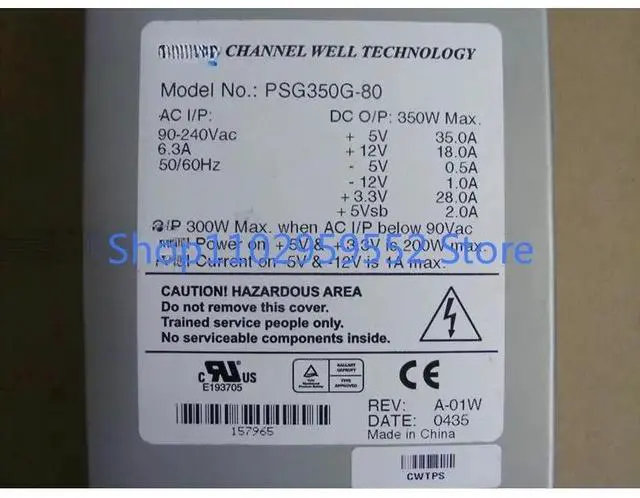 Alt view image 2 of 2 - 1pcs For PSG350G-80 300W Dual 20-pin Interface 2U Power Supply