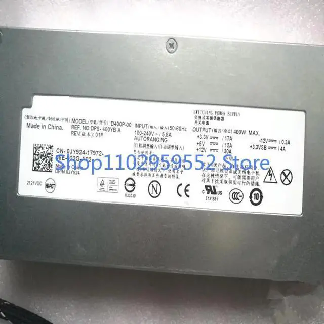 Alt view image 2 of 2 - 1pcs For R300 400W Switching Power Supply D400P-00 H400P-00 DPS-400YB A DU636 JY924