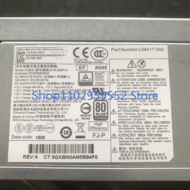 Alt view image 2 of 2 - 1pcs For 280 400 600 800 G3 G4 Power Supply 250W D16-250P1A L08417-002