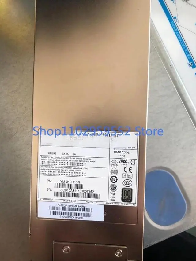 Main image of 1pcs For A840r-G A840r-G10 Server Power Supply 3Y YM-2102B YM-2102BBR 1000W