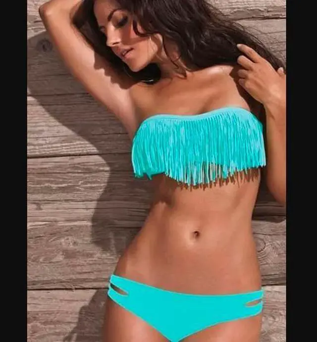 Alt view image 5 of 7 - Fringe Sexy Tassel Bikini Women Swimwear