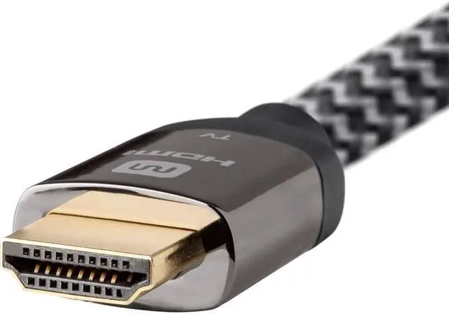 Alt view image 20 of 20 - Monoprice Braided HDMI Cable - 50 Feet - Gray | High Speed, Active Chipset, 4K@60Hz, 18Gbps, HDR, 24AWG, YUV, 4:4:4, CL3 - Luxe Series