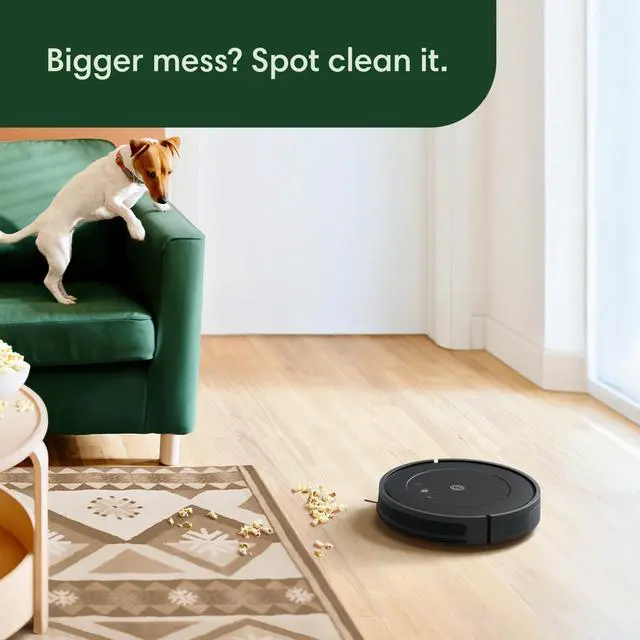 Alt view image 5 of 7 - iRobot Roomba Vac Robot Vacuum (Q011) - Power-Lifting Suction, Alexa, Quieter Cleaning Mode, Multi-Surface Cleaning, Cleans in Neat Rows, Easy to use, Self-Charging