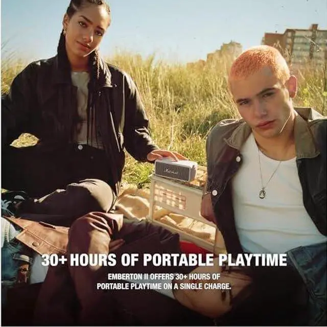 Alt view image 2 of 5 - Marshall Emberton II Portable Bluetooth Speaker, Cream