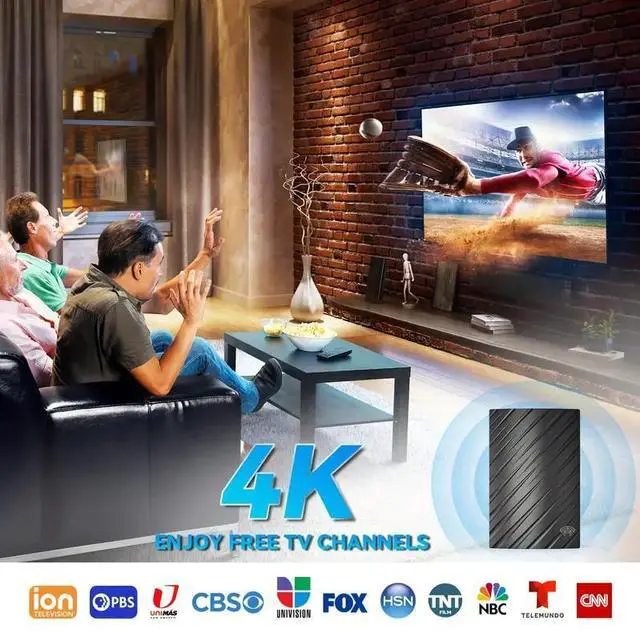 Alt view image 4 of 7 - 5600 Miles Digital TV Antenna 1080P 4K Waterproof HDTV Amplified Outdoor Indoor