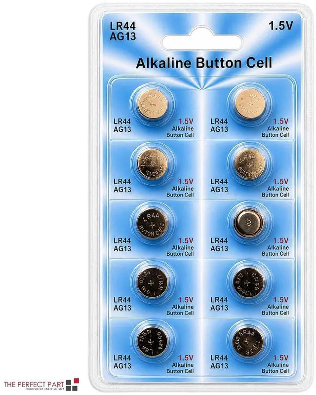 Alt view image 4 of 7 - LR44 10 PACK LR44 AG13 A76 L1154 357 303 LED Button 1.5V Cell Alkaline Battery