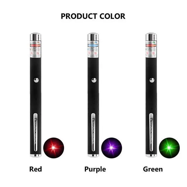 Alt view image 4 of 7 - 3 Packs 900Mile Laser Pointer Pen Green Blue Red Light Visible Beam Lazer