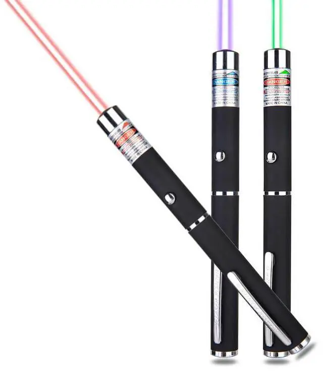 Main image of 3 Packs 900Mile Laser Pointer Pen Green Blue Red Light Visible Beam Lazer