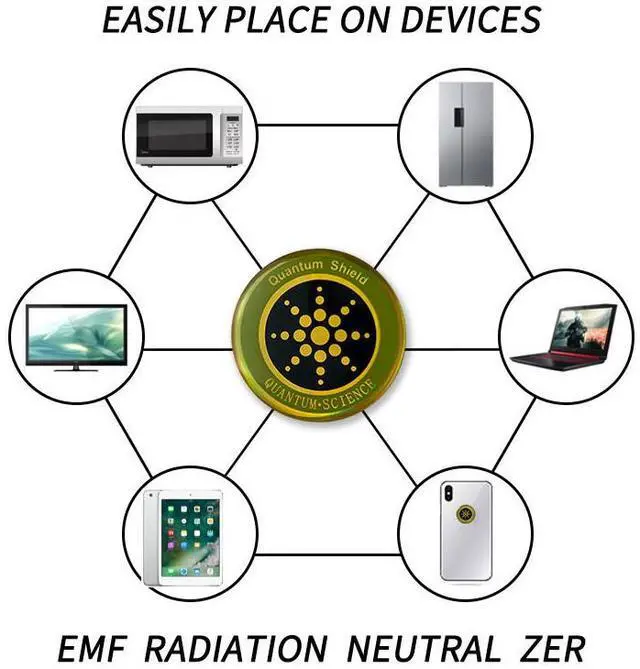 Alt view image 2 of 7 - Quantum Anti Radiation Shield 5G EMF Protection - Phones Laptops - 12 Stickers