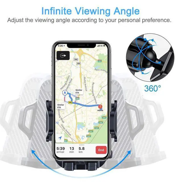Alt view image 3 of 7 - 360° Universal Mount Holder Car Stand Windshield For Mobile Cell Phone GPS