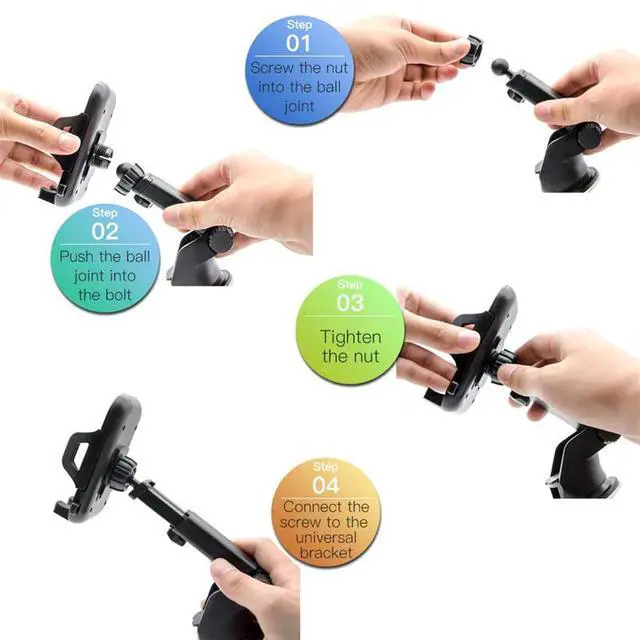 Alt view image 6 of 7 - 360° Universal Mount Holder Car Stand Windshield For Mobile Cell Phone GPS
