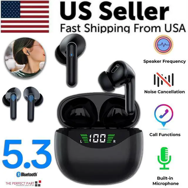 Alt view image 2 of 7 - Bluetooth Earbuds Headset 5.3 Wireless Noise Cancelling TWS Trucker Waterproof