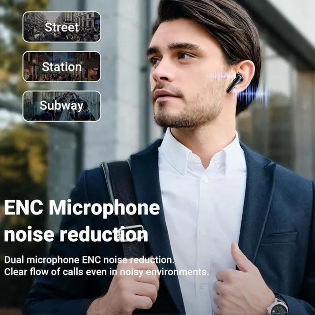 Alt view image 5 of 7 - Bluetooth Earbuds Headset 5.3 Wireless Noise Cancelling TWS Trucker Waterproof