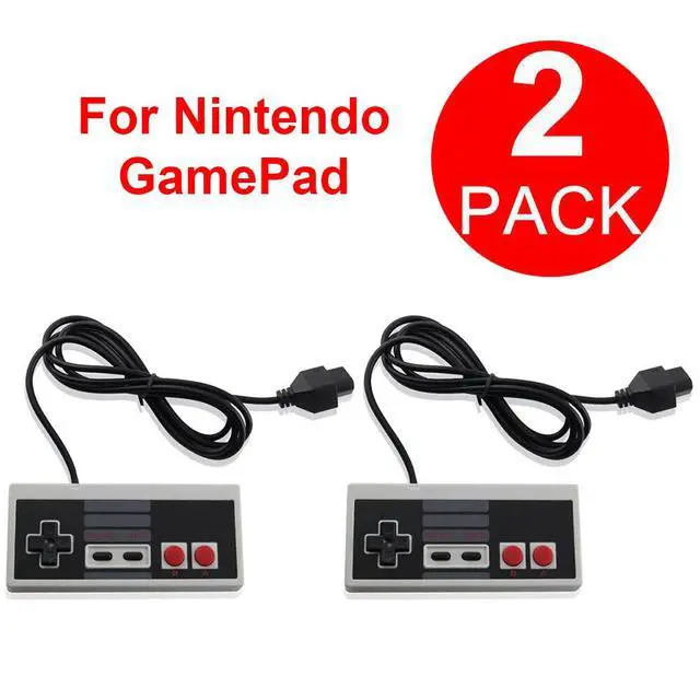 Alt view image 2 of 7 - 2 Pack Controller For NES-004 Original Nintendo NES Vintage Console Wired Gamepd