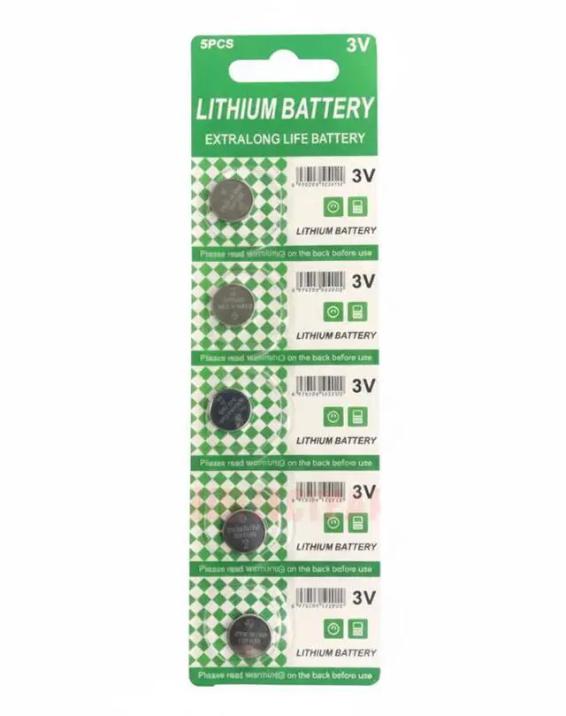 Main image of 5 PACK Super Fresh Long CR2450 ECR 2450 3v LITHIUM Coin Cell Battery Exp. 2029