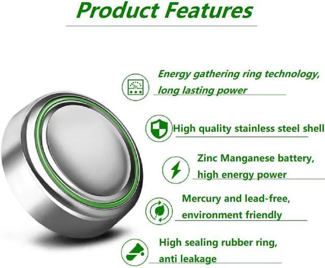 Alt view image 3 of 7 - 10 PCS LR1130 AG10 389 Alkaline Battery 1.5V Button Cell for Watch Calculator US