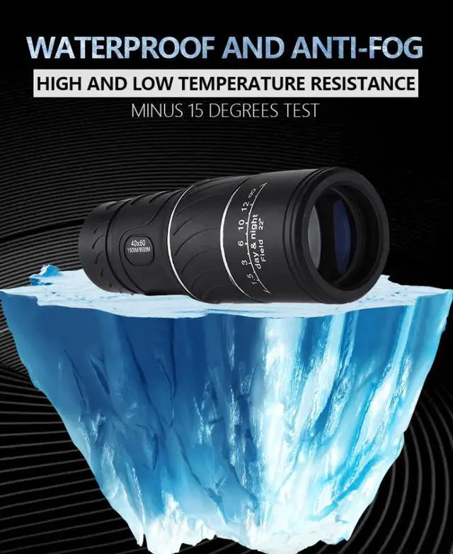 Alt view image 5 of 7 - 40X60 Monocular Binoculars With Night Vision BAK4 Prism High Power Waterproof