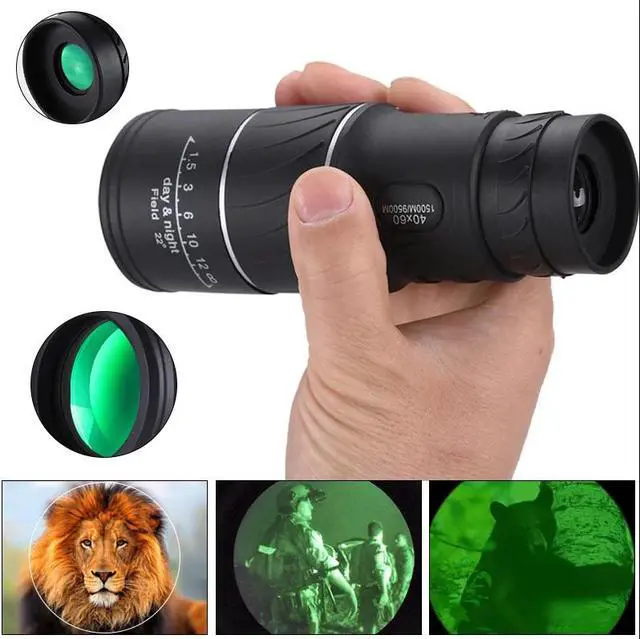 Alt view image 7 of 7 - 40X60 Monocular Binoculars With Night Vision BAK4 Prism High Power Waterproof
