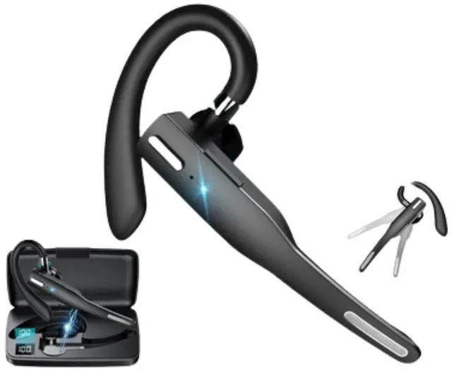 Main image of Trucker Wireless Headset Bluetooth 5.1 Earpiece Dual Mic Earbud Noise Cancelling