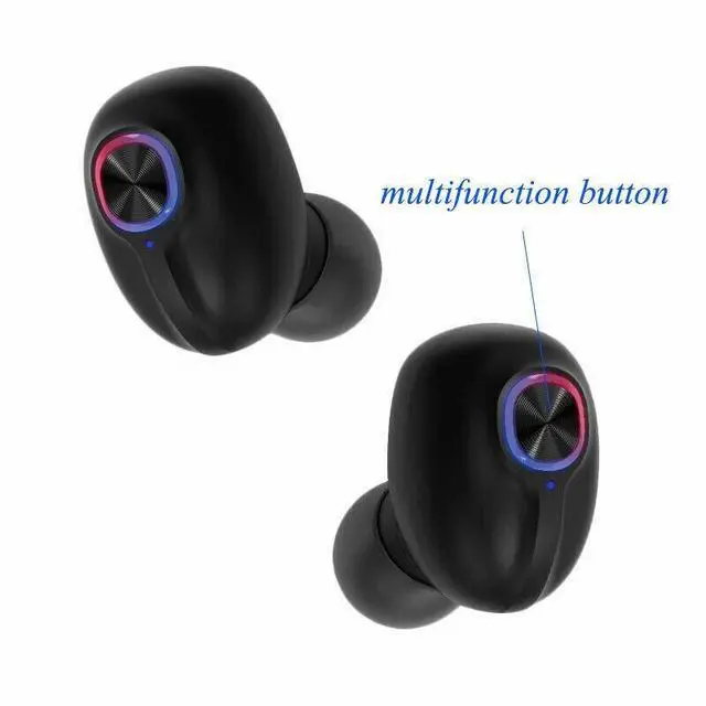 Alt view image 4 of 7 - TWS Bluetooth Earbuds Waterproof Bluetooth 5.1 Headset Noise Cancelling Wireless