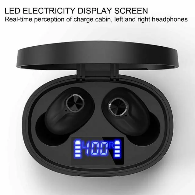 Alt view image 3 of 7 - TWS Bluetooth Earbuds Waterproof Bluetooth 5.1 Headset Noise Cancelling Wireless