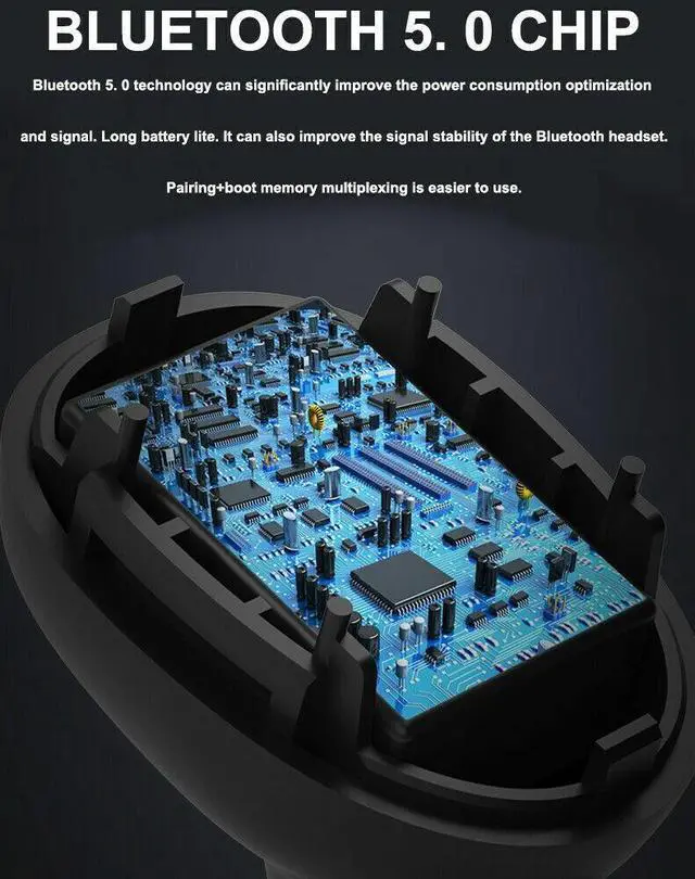 Alt view image 5 of 7 - TWS Bluetooth Earbuds Waterproof Bluetooth 5.1 Headset Noise Cancelling Wireless