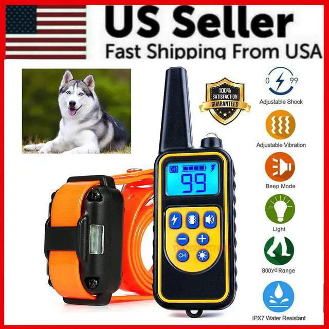 Alt view image 2 of 7 - 2700 FT Remote Dog Shock Training Collar Rechargeable Waterproof LCD Pet Trainer
